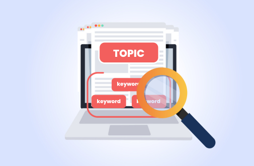 یک تصویر وکتوری با ظاهر تفاوت بین کیورد و تاپیک