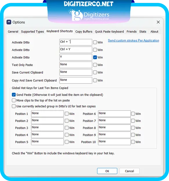 کلید ترکیبی با دکمه ویندوز برای ditto | دیجیتایزر